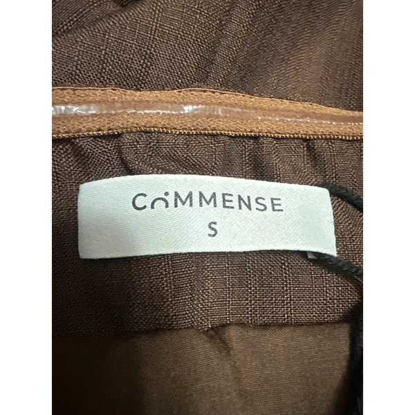 Commense Women's Brown Sleeveless Strapless Tube Bandeau Midi Sheath Dress Sz S - Image 4
