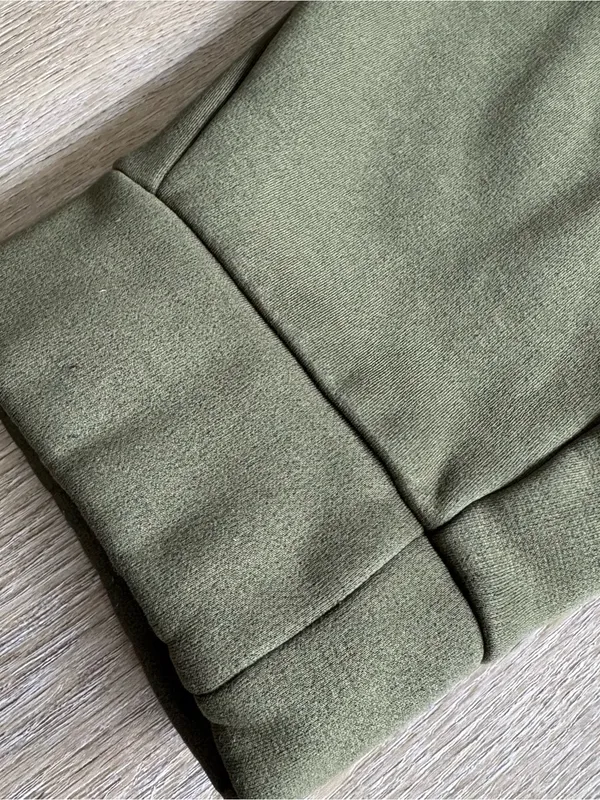 Nike Olive Fleece Jogger Sweatpants with Swoosh - Image 2