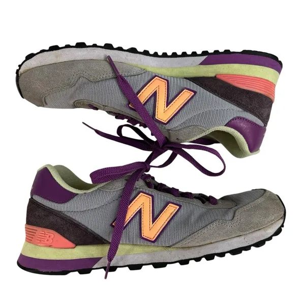 New Balance Women’s 9.5 B 515 Sneakers WL515MNF Gray Purple Casual Classic Shoes - Image 2