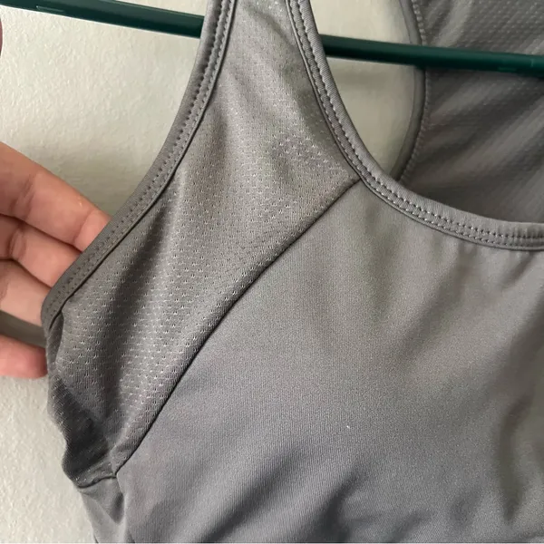 Zyia Active Grey Mesh Sports Bra Size Large - Image 2
