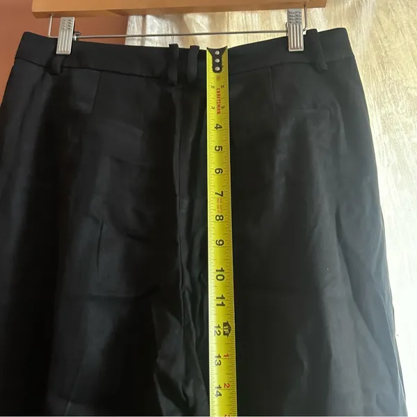 J. Crew Wide-leg Pleated Twill Trouser Dress Pants Career Black Minimalist NWT 6 - Image 10