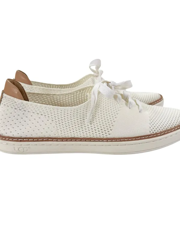 NWT UGG Pinkett Lace-Up HyperWeave Casual Knit Sneaker White Ivory Size 8 - Image 14