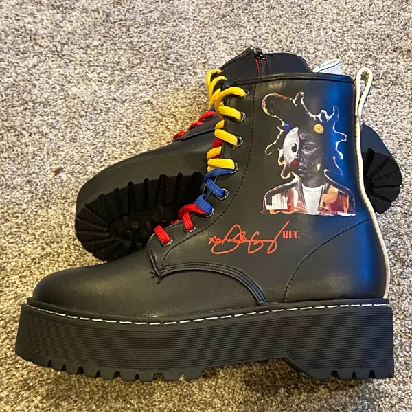 Steve Madden x Harlem Festival of Culture Lace-Up Platform Combat Boots - Image 4