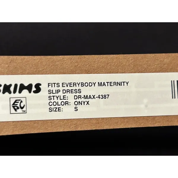 Skims Fits Everybody Maternity Long Slip Dress onyx Small New with tags - Image 3