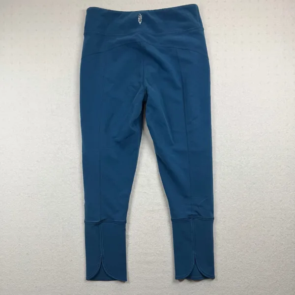 Free People Movement Blue Cropped Leggings Women’s Large High Rise Athletic Yoga - Image 2