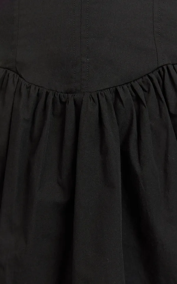 New Showpo Nelli Mini Dress Puff Sleeve Shirred Back Dress Size Small MSRP $109 - Image 7