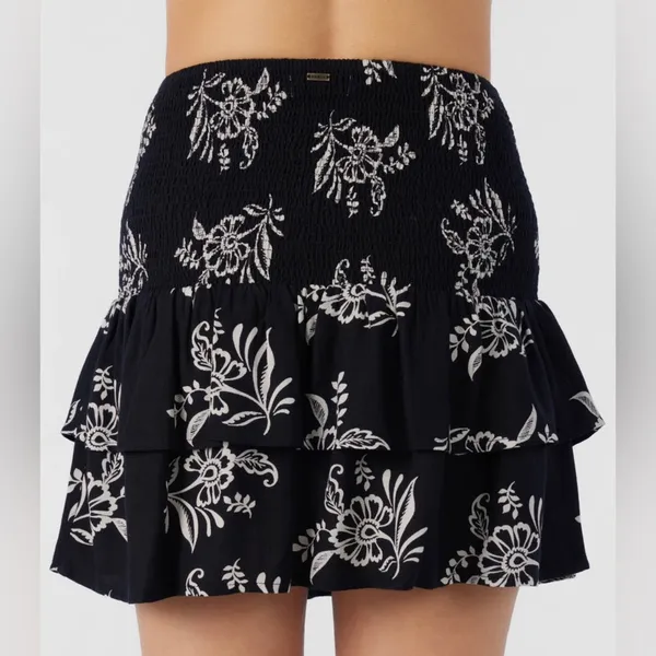 O’Neill Cierra Nadia Paisley Smocked Mini Skirt Ruffled Womens Xl - Image 4