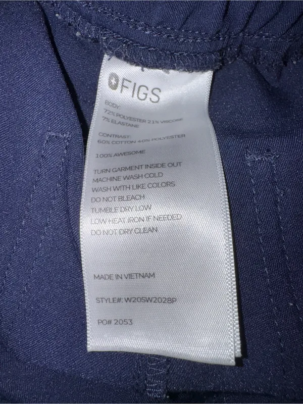 Figs Zamora Womens High Rise Jogger Scrub Pant Navy XS Technical Collection - Image 5