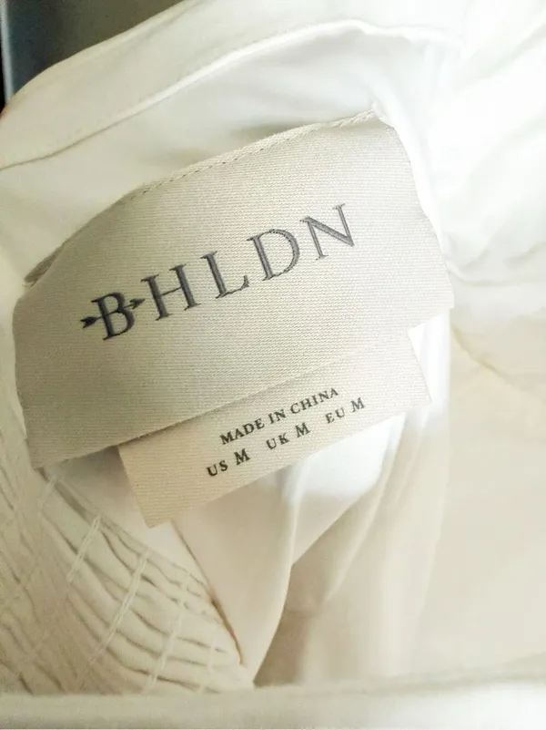 Anthro BHLDN Halter Pearl Embellished Mini Dress Size M with Pearl Bow Clip - Image 9