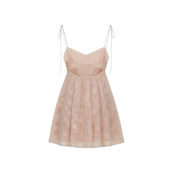 FOR LOVE & LEMONS Frances Cutout Eyelet Mini Dress, Orange, XS - Image 15