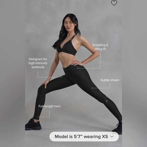 Alo Yoga NWT 7/8 High Waisted Airlift Leggings in Black Size M - Image 2