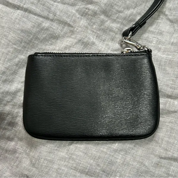 Lauren Ralph Lauren Black Leather Coin Purse Clutch Wristlet - Image 5