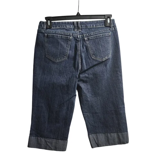 Bill Blass Jeans Womens Stretch Denim‎ Capri Cuffed Blue Size 10 Cropped Pants - Image 3
