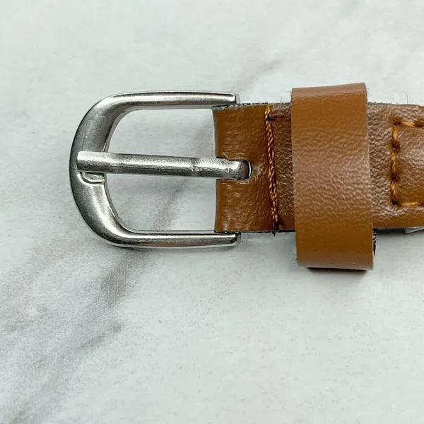 Brown Rope Braided Woven Faux Leather Trim Belt Size XS Womens - Image 4