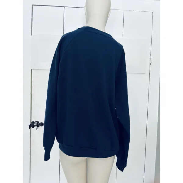Vintage 1990s Blue Crewneck Sweatshirt Happiness Is Grandma's House Lrg Granny - Image 4