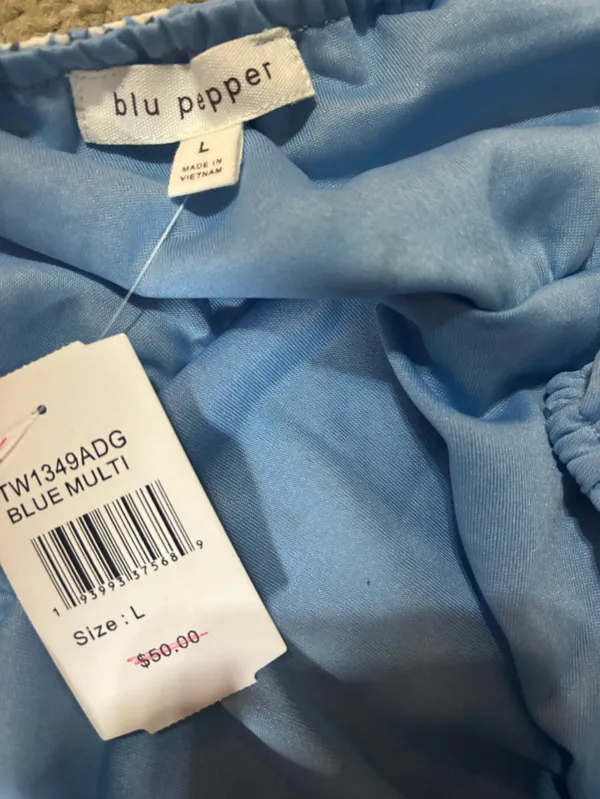 Blu Pepper Light Blue Floral Spaghetti Strap Maxi Dress - Image 5