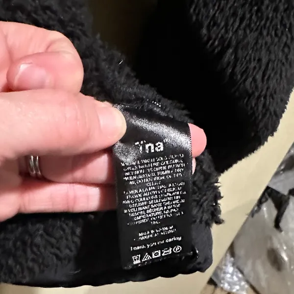 TNA size small Black Plush Hooded Jacket - Image 5