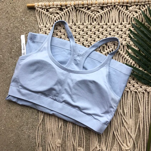 Lululemon NWT Ebb To Street Tank Top Size 12 - Blue Linen - Image 9