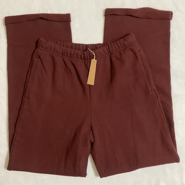 SKIMS Cotton Fleece Straight Leg Pants S - Image 2