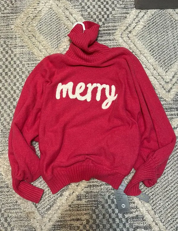 Christmas Sweater Pink Size M - Image 2