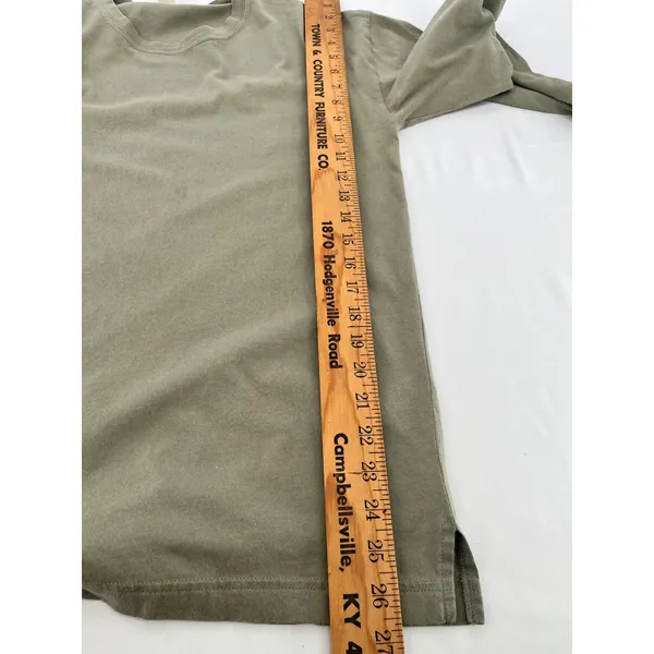 PINK Victoria's Secret Silver Sequin Logo Long Sleeve Tee Women‎ XS Army Green - Image 9