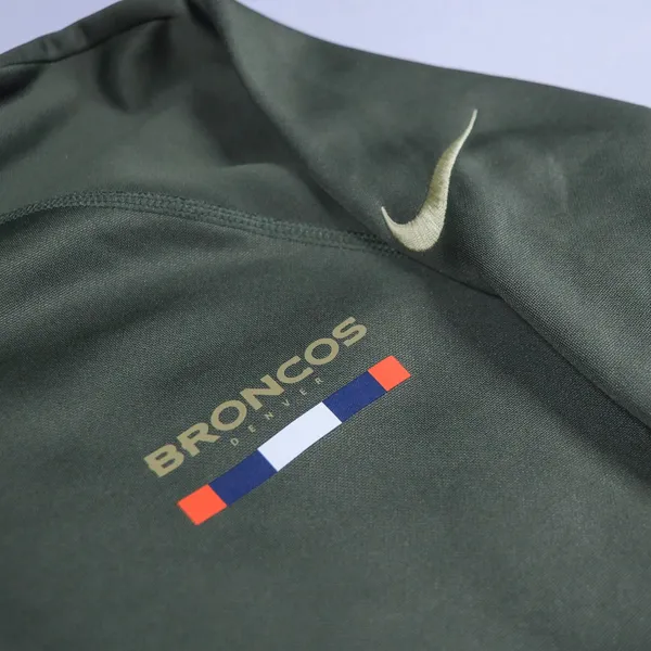 Nike Dri-Fit Denver Broncos Hoodie Women 2XL Green Salute Service Camo NFL 2018 - Image 7