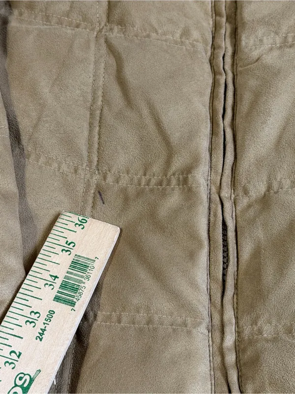 Vintage L.L. Bean Women's Medium Goose Down Puffer Coat Tan Parka - Image 2