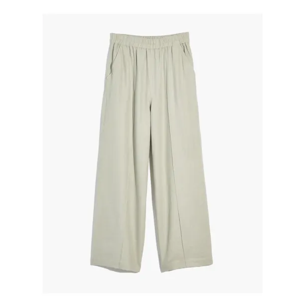 Madewell Breezewoven Pull On Wide Leg Pants Sz XS Linen Blend Casual‎ Sage Green - Image 3