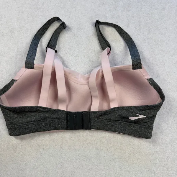 Brooks FineForm Sports Bra 30A/B Blush Pink Gray Padded Convertible - Image 2