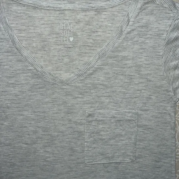 Aerie Striped V-Neck Shirt - Image 2