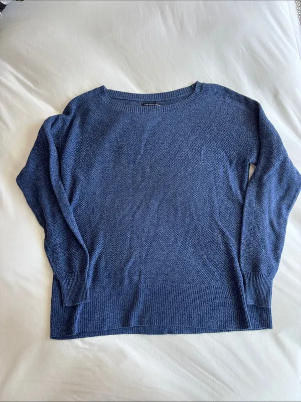 Ladies American Eagle Outfitters Dark Blue Crewneck Sweater - Image 2