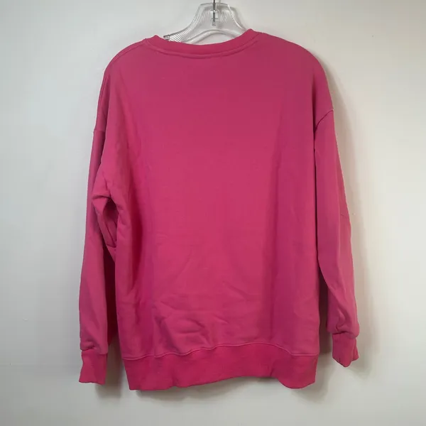 Nirvana Pink Graphic Sweatshirt Smiley Face Tie Dye Logo Cotton Pullover Large - Image 2
