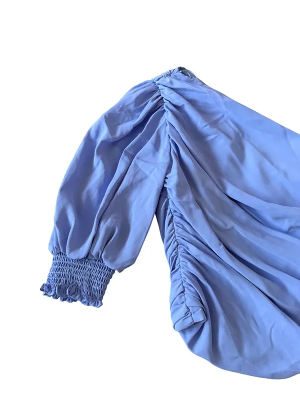 AMANDA UPRICHARD Lavender Purple One Shoulder Ruched Top Size XS - Image 3