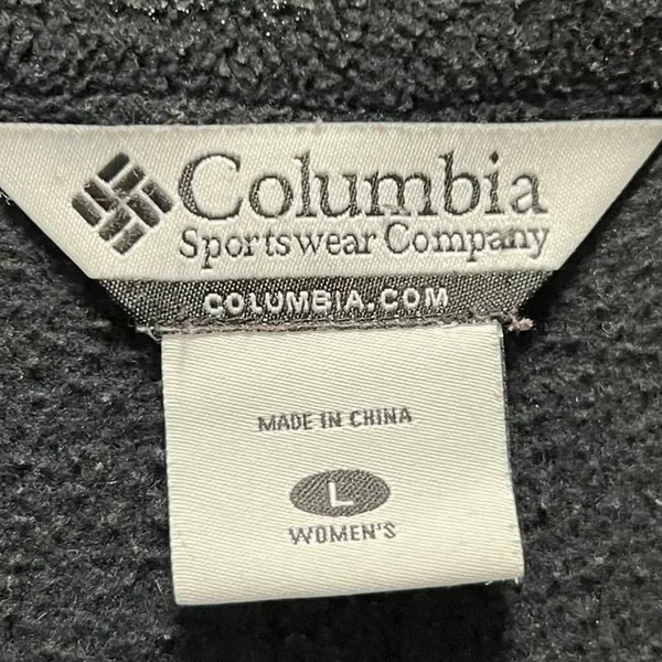 Victoria's Secret Columbia Sleeveless Black Benton Springs Fleece Full Zip Vest Layers Size Large - Image 4