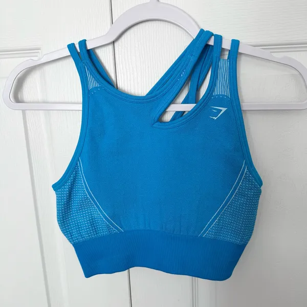 Gymshark Ultra Seamless Sports Bra Blue - Size Medium - Image 3