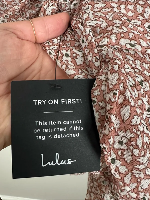 Lulus Walk the Walk Mauve Floral Print Ruched Bodycon Mini Dress L NWT - Image 7