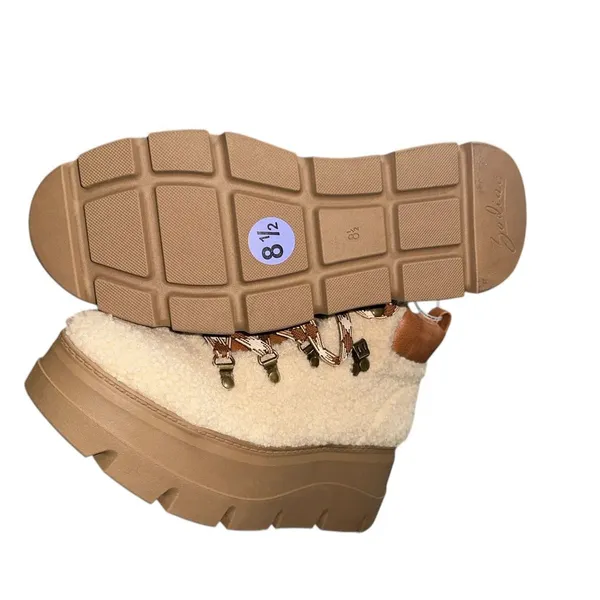 NEW ZODIAC Women's, Billie Boot Sherpa Lined Combat Sneaker IN Natural Caramel - Image 9