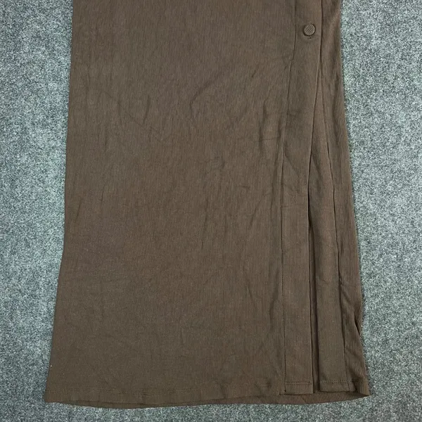 Mable Brown Ribbed Knit Maxi Skirt Side Button Slit Small Whimsigoth Fall - Image 8