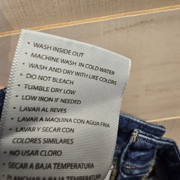 {29} KanCan Distressed Blue Jean Split Flare Hem Fringe Detail - Image 13