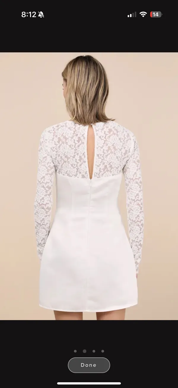 Lulus Dress White Lace Mini - Image 2