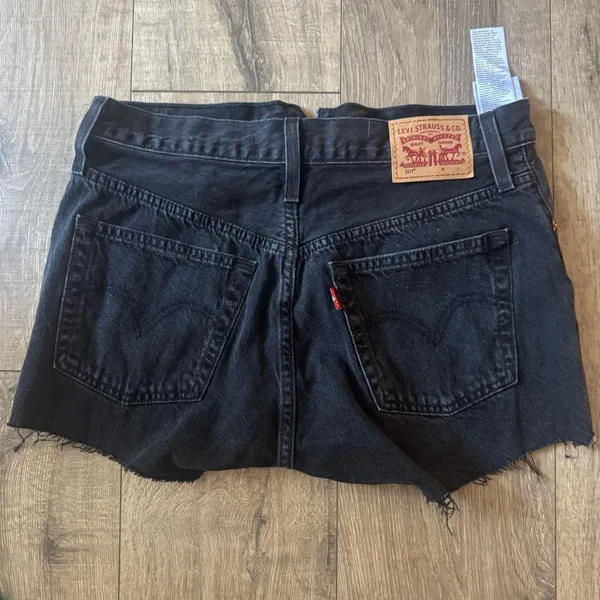 Black Levi’s 501 Denim Shorts - Image 2
