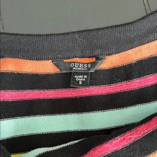 Guess Black and Yellow Casual Top - Image 2