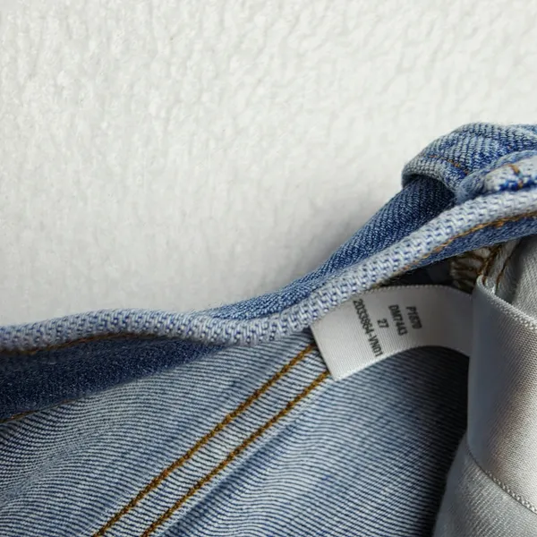 Madewell Kick Out Full-Length Flare Jeans‎ Medium Wash Raw Hem DM7443 Blue 27 - Image 6