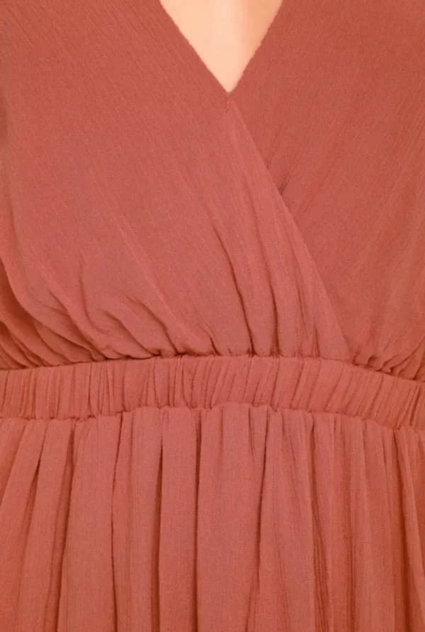 NWT Lulus Lost In Paradise Rusty Rose Maxi Dress Pink -XS - Image 4