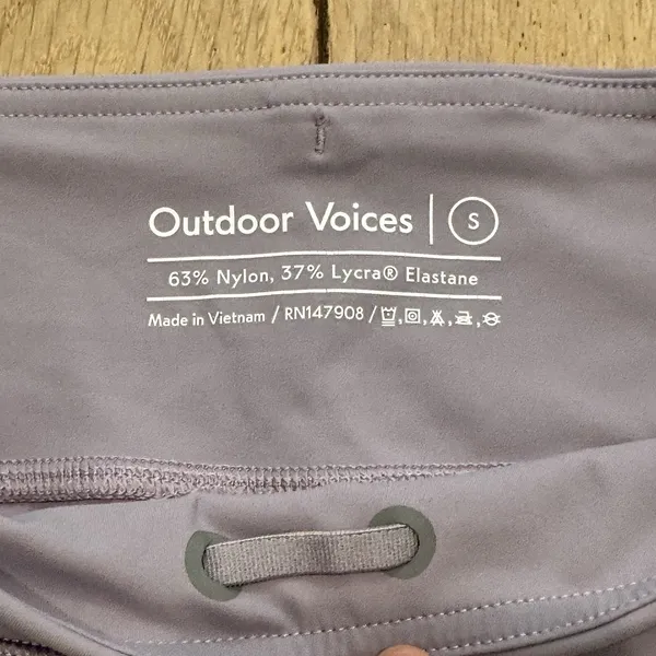 Outdoor Voices Zoom 10" Biker Spandex Shorts With Pockets‎ Light Purple Size S - Image 2