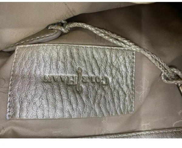 COLE HAAN Tote Bag Gold Customized w Graffiti - Image 14