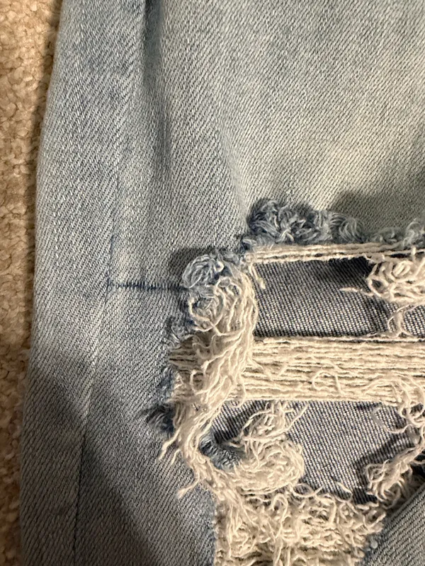 American Eagle Light Wash Distressed Cropped High Rise Jeggings - Image 7