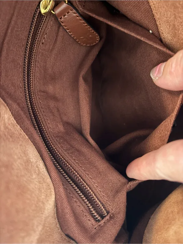 FRYE Leather Side Pocket Hobo Bag in Cognac - Image 13
