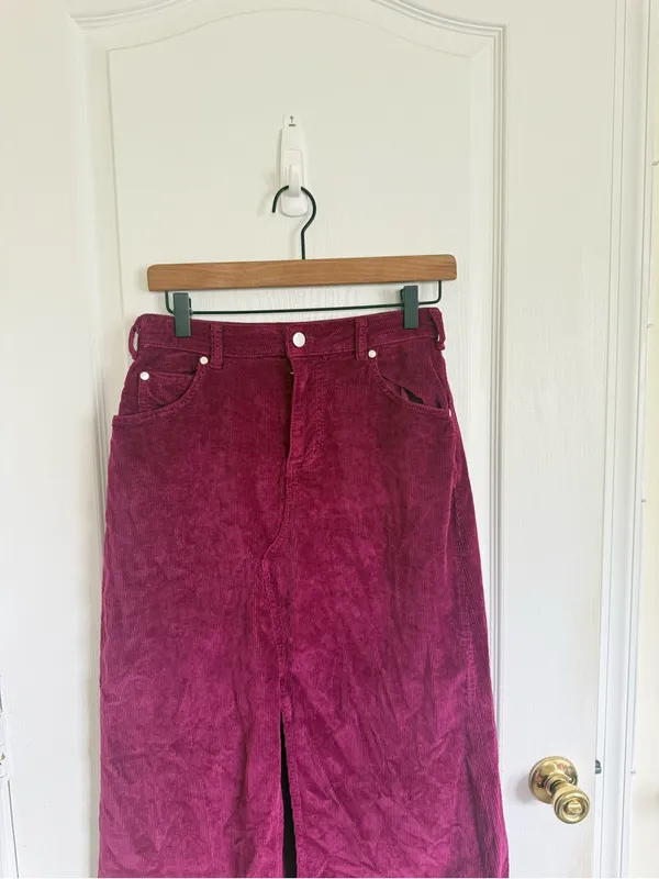 Anthropologie Pilcro The Madi Front Slit Corduroy Midi Skirt - Image 5