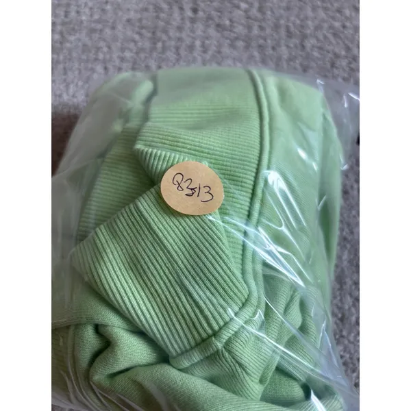Outdoor Voices Cotton Terry Crewneck Sweatshirt XS Jade Green Raglan Activewear - Image 9